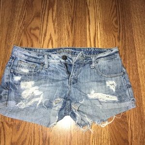 Ripped Jean Shorts